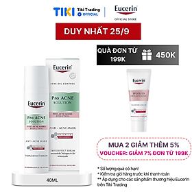 Tinh chất giảm thâm & dưỡng sáng cho da mụn Eucerin Pro Acne Triple Effect Serum 40ml