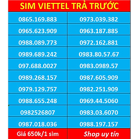 Sim Viettel số đẹp - hàng chính hãng - Đăng kí chính chủ