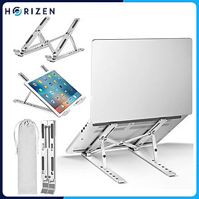 Hình ảnh Đế tản nhiệt cho Laptop, Macbook - Giá đỡ, kệ đỡ, phụ kiện cao cấp cho Macbook, Laptop bằng hợp kim nhôm thông minh gấp gọn Horizen N3 - Hàng chính hãng