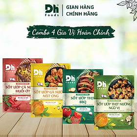 Bộ Sốt Ướp Các Loại Thịt, Cá, Hải Sản Dh Foods - Gói Gia Vị Sốt Ướp Tiện Lợi 65gr, Thành Phần Rau Củ Tươi