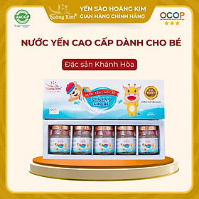 [Hộp Quà Tặng 05 hũ x70ml] Tổ yến nguyên chất 0.5g chưng sẵn Yến Sào Hoàng Kim Nước yến cao cấp dành cho bé