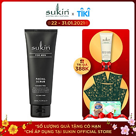Kem tẩy tế bào chết dành cho nam Sukin For Men Facial Scrub 125ml