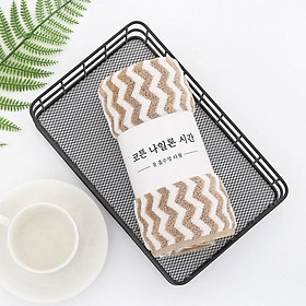 Khăn MẶT Lông Cừu Hàn Quốc 50x35CM Vân Kè Sọc Siêu Thấm Hút