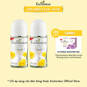 Combo 2 Lăn khử mùi trắng da Enchanteur Charming 50ml/ Chai