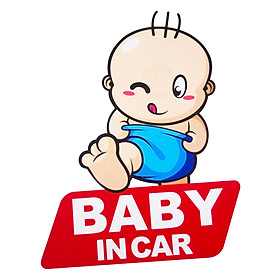 Sticker Hình Dán Dạ Quang Reflective - Baby In Car Em Bé