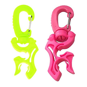 2x Scuba Diving BCD Hose Holder Retainer Support with Rotates & Folds Clip