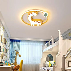 (Hàng chuẩn số 1) Đèn ốp trần trang trí phòng ngủ trẻ em hình hươu cao cổ, 3 chế độ as MN094