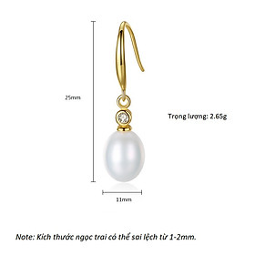 Bông Tai Ngọc Trai Cao Cấp B1932 Cỡ Hạt 11x13 Ly Bảo Ngọc Jewelry