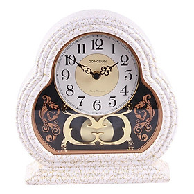 Table Clock Battery Operated Wall Mounted for Living Room Bedroom White