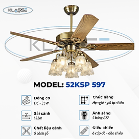 Mua Quạt trần chùm đèn Klasse 52KSP 597 Hàng chính hãng