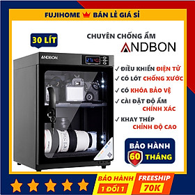 Tủ chống ẩm máy ảnh 30 lít điện tử Andbon, Tủ hút ẩm đựng máy ảnh 30l hai ngăn có xốp chống nước tiết kiệm điện dry cabinet - Hàng Nhập Khẩu
