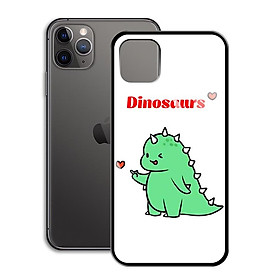 Ốp Lưng Kính Cường Lực cho điện thoại Iphone 11 Pro Max - 0379 7877 DINOSAURS04 - Hàng Chính Hãng