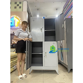 Tủ hồ sơ locker 4 cánh cao cấp dày dặn tại xưởng - Nội Thất Bảo An