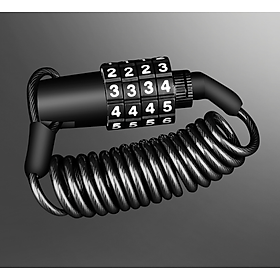 Khóa dây xe đạp 4 số chống trộm dài 1m5 tặng túi đựng treo xe - Khoá đa năng