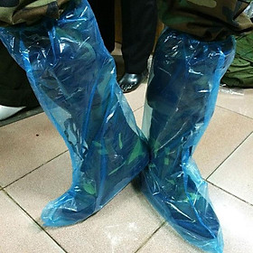Ủng bọc giày đi mưa chất liệu nylon dày dặn, loại dài cao đến đầu gối