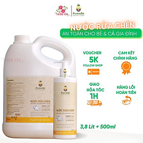 Mua   Nước rửa chén bát Fuwa3e 3 8L an toàn cho bé   enzym dịu nhẹ sạch nhanh chén đĩa không nhờn rít