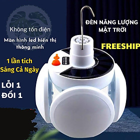 Bóng đèn năng lượng mặt trời FREE SHIPBóng Đèn Tích Điện Năng Lượng 4 Cánh