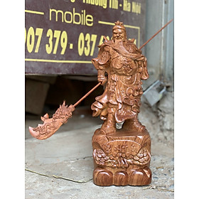Mua Tượng quan công gỗ hương đá kt cao 40cm
