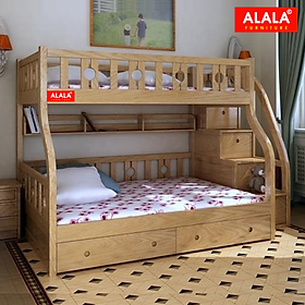 Giường tầng ALALA116 cao cấp/ Miễn phí vận chuyển và lắp đặt/ Đổi trả 30 ngày/ Sản phẩm được bảo hành 5 năm từ thương hiệu ALALA/ Chịu lực 700kg