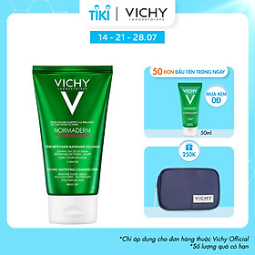 Sữa Rửa Mặt Tạo Bọt Từ Đất Sét Và Đá Khoáng Núi Lửa Giúp Làm Sạch Và Kiểm Soát Dầu Hiệu Quả Vichy Normaderm Phytosolution Vocanic Mattifying Cleansing Cream 125ml