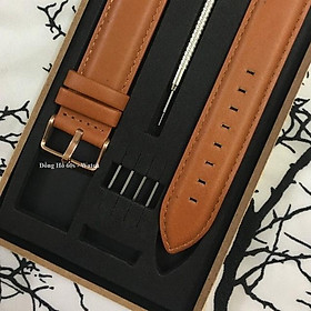 Dây Da Đồng Hồ Màu Nâu Bò Durham Tặng Kèm Hộp Gỗ