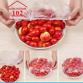 Mua Gói 100c Màng Bọc Thực Phẩm Có Chun Co Dãn Tái Sử Dụng Kèm Túi Gấu