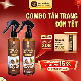 Combo "Tân trang đón Tết" - Nước thơm tắm tượng & Nước lau bàn thờ Bảo Trầm hương Bảo Trầm
