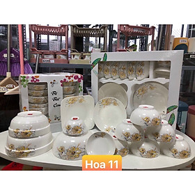 Mua Bộ đồ ăn gốm sứ cao cấp 11 món :bát  đĩa  tô  chén  gốm sứ  