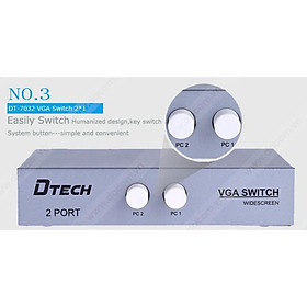 Mua Bộ chia VGA 1 ra 2 DTech DT7252 chống va đập  hoen gỉ - Hàng Chính Hãng