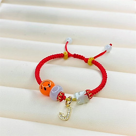 Vòng tay thắt dây mặt cười charm chữ HBL-2312 | Trang sức PJS