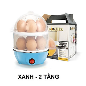 Nồi hấp trứng mini 2 tầng đa chức năng, dùng hấp trứng, bánh bao, rau củ, hải sản