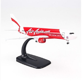 Mô hình máy bay tĩnh Airbus A320 Air Asia 18cm có bánh xe
