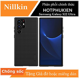 Ốp Lưng Sần chống sốc cho Samsung Galaxy S22 Ultra hiệu Nillkin Super Frosted Shield Pro - hàng nhập khẩu