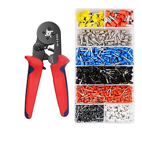 Mua Bộ kìm bấm cos vuông HSC8 6-4A tự điều chỉnh kèm 1200 đầu cos đủ loại cos ống tròn cos pin chuyên đấu nối điện