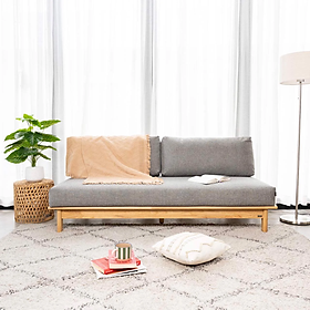 Mua Ghế Sofa Gỗ Cao Su Tự Nhiên MOHO VLINE 601 Màu Xám Đậm