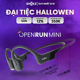 Tai Nghe Bluetooth Thể Thao Dẫn Truyền Âm Thanh Qua Xương SHOKZ OPEN RUN MINI S803 - Hàng Chính Hãng - Kháng nước IP67 - Sạc nhanh- Pin sử dụng trong 8 tiếng - Màu đen