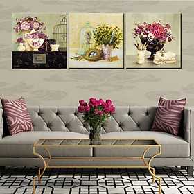 Mua Tranh Canvas treo tường nghệ thuật | Bộ 3 bức vuông| HLB_002