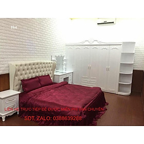 Mua Combo giường tủ quần áo bàn trang điểm tủ đầu giường phòng ngủ tân cổ điển CB021