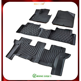 Thảm lót sàn xe ô tô Kia Sorento 2014 - 2020 (3 hàng ghế) Nhãn hiệu Macsim chất liệu nhựa TPE cao cấp màu đen