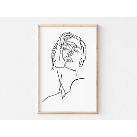 Tranh treo tường | Line art-Female Line Art, Modern Minimalist 82 , tranh canvas giá rẻ