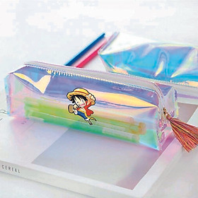 Hộp bút trong hologram IN HÌNH Monkey D. Luffy One Piece - Đảo Hải Tặc anime chibi