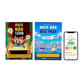 [Download Sách] Sách - Combo 2 cuốn Hack Não 1500 phiên bản 2022 + Hack Não Ngữ Pháp - Tặng App Hack Não Pro học phát âm