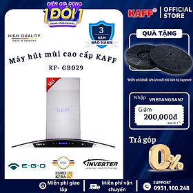 Máy hút mùi kính cong cảm ứng 900mm KAFF KF_GB029 Tặng bộ lọc than thay thế _ Hàng Chính Hãng