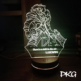 Mua Đèn Ngủ Led 3D tướng LUCIAN CAO BỒI LMHT nháy sáng 16 màu cảm ứng điều khiển từ xa