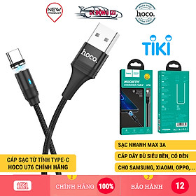 Mua Cáp Sạc Nam Châm Cho Samsung  Xiaomi  Oppo... Hoco U76 - Dây Sạc Type-C Từ Tính Báo Đèn  Cáp Dù Siêu Bền - Hàng Chính Hãng