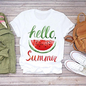 Áo Phông Hello Summer Dưa Hấu Mùa Hè Mát Mẻ