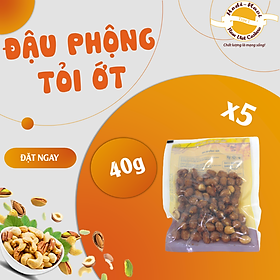 Đậu phộng tỏi ớt Hodi Navi - Tui hút chân không 40g hạt đều, đậm vị