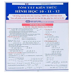 Tóm tắt kiến thức Hình học 10 - 11 - 12