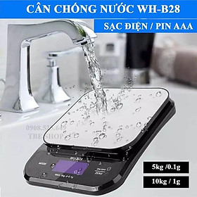 Mua Cân Điện Tử Tiểu Ly Chống Nước 10kg Với Tính Năng mới Sạc Tích Điện Độ Chính Xác Cao WH-B28