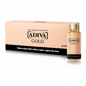 Thực phẩm chức năng Combo 2 hộp Dưỡng chất uống làm đẹp Collagen Adiva GOLD (14 lọ/hộp)